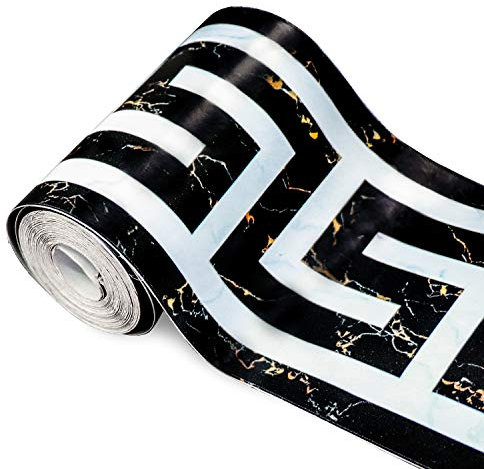 Soyizom Carta da parati in PVC con motivo geometrico moderno, adesivo da parete con pellicola adesiva da staccare e attaccare, bordo paraschizzi, autoadesivo, piastrelle adesive per mobili da cucina,