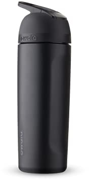 Owala Flip Isolierte Edelstahl Trinkflasche mit eingebautem Strohhalm, 560ml, Very, very dark