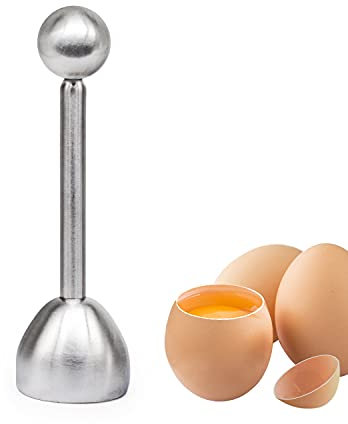 Hotype Abridor de Huevo Acero Inoxidable, Cortador de Ccáscara, Separador de Cáscaras, para Hervidos, Duro, Crudo o Blando