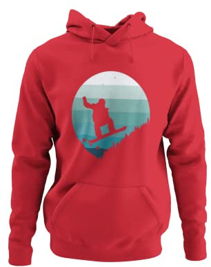 knut Fashion & Streetwear Moonshine Mond Snowboarder Outfit Herren Hoodie mit Snowboad Downhill Jump Design Männer Kapuzenpullover Snowboarding Bekleidung große Größen S - XXXXXL