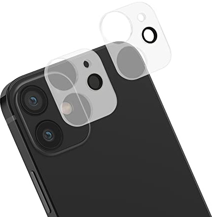 kwmobile Camera Lens Protector Compatible with Apple iPhone 12 (2 Pack) - Clear Tempered Glass Phone Lenses Protectors