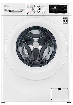 LG F4WV3010S3W - Lavadora Inteligente, 10.5 kg, AI Direct Drive, 1400rpm, Carga Frontal, Clasificación B, TurboWash 360º, Vapor Steam, Serie 300, Blanco