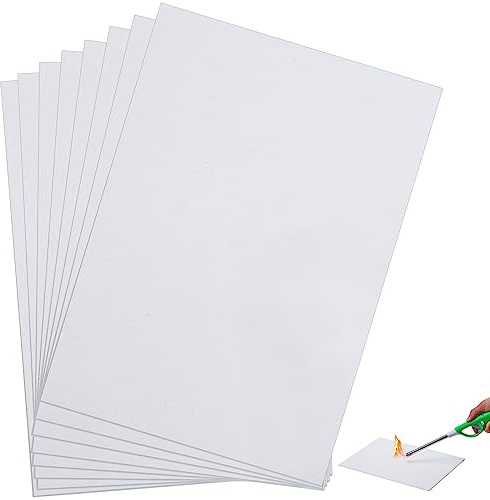 Qilery 8 juntas de alta temperatura de 10 x 7 pulgadas, material de junta de escape de papel, hoja blanca para estufa de leña, estufa de pellets, caldera, horno, forja, microondas, chimenea, bricolaje