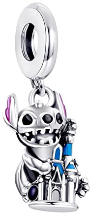 HAEPIAR S925 Sterling Silver Pendant Dangle Beads Charms Dog mit dem Schloss für Armbänder und Halsketten für Frauen Mädchen Freunde