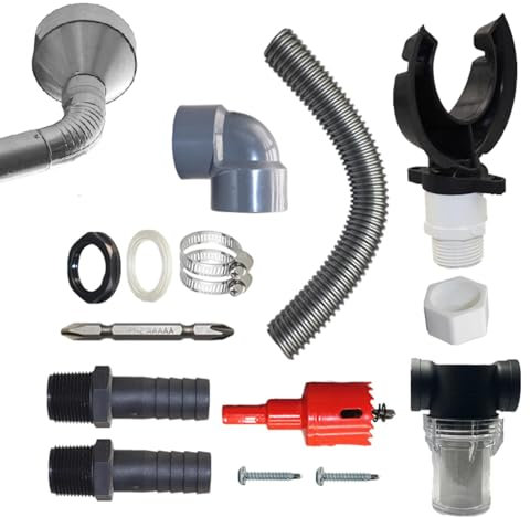 Raccolta 'acqua piovana, 7 – 10 cm, raccoglitore di pioggia, tubo di scarico, raccoglitore di pioggia, connettore per tetti con di montaggio