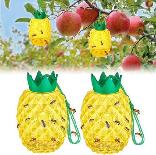 2 trappole per vespe, per vespe, per esterni, trappole per vespe, protezione per vespe, per esterni, spaventape, vespe con attrattivo, espe permanente, repellente per api, difesa per vespe e calabroni