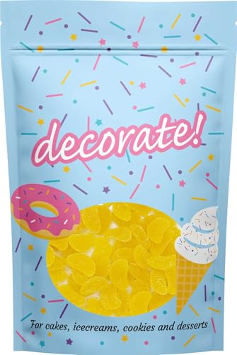 decorate! - Jelly Slices - Lemon Flavoured Cake Toppers - 500g Edible Cake/Cupcake Decoration - For Lemon Drizzle, Weddings, Christenings and Parties
