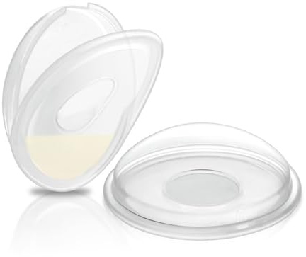 Collecteurs de Lait pour L'allaitement, Prévention des Fuites Portables, Coquilles de Sein Réutilisables, Collecteur de Lait Maternel avec 4 Sacs de Lait Lavables