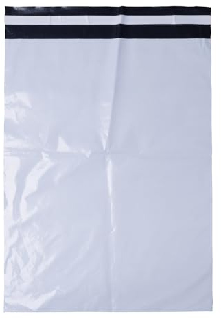 Office PRODUCTS - Buste per spedizioni in plastica, 50 pezzi, in pellicola LDPE, 55 x 75 x 5 cm, colore: Bianco