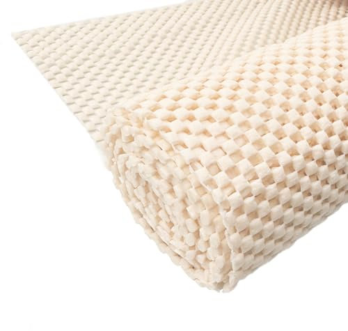 MOSTFUN Antideslizante Alfombra, 100x150cm Base Antideslizante para Alfombra, PVC Multiusos Base De Antideslizante, Alfombrilla Antideslizante para Cajones Estantes Bandeja Alfombra (Blanco)