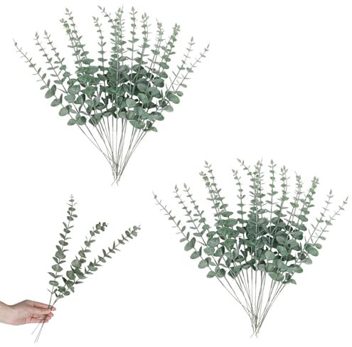 RHQFDM 30 Pezzi Rami Secchi Decorativi Alti 38cm - Artificiali di Eucalipto Con Foglie Finte per Decorazioni, Vaso, Matrimoni, Giardini, Uffici