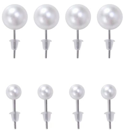 GALPADA 12pares Pendientes De Perlas Para Mujer Aretes Geométricos Aretes Antialérgicos Joyería De Perlas Pack