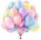 Ballon Pastel,50 PCS 10 Latex Naturel, Ballon Anniversaire,Ballons de Baudruche Ballons Multicolores pour Filles Garçons Anniversaire,Décorations de Fête,Baby Shower,Célébrations Mariage