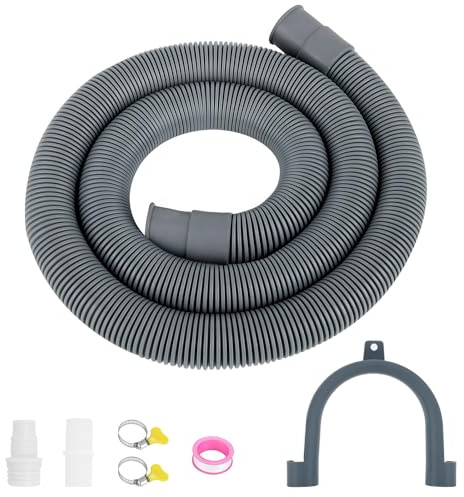 2M Universal-Ersatz-Ablaufschlauch-Verlängerungsset für Waschmaschine, Geschirrspüler und andere Anwendungen (2M)