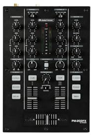 OMNITRONIC PM-202FX 2-Kanal-DJ-Mixer mit Filter, FX und Bluetooth - DJ-Mixer mit Bluetooth-Konnektivität, bipolarem Filter und 6 Soundeffekten