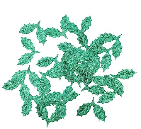 MAGICLULU 3 Ensembles Ornement De Tête De Feuille Feuilles De Houx Artificielles Miniatures Individuelles Faux Arbre De Houx Fête De Noël Décoration De Noël Gonflables Table De 100 pièces * 3
