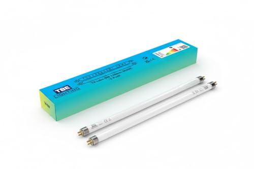 TBE LIGHTING T4 6W Fluorescent Tube Lamps 220mm – 2 Pack CFL Bulbs with G5 2-Pin Base – 3500K Soft White Kitchen Strip & Cabinet Lights (NOT The 232mm Version)