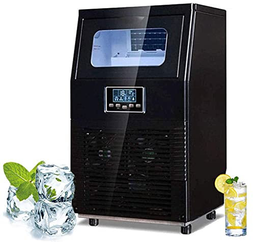 LYDBMYT Machine à glaçons Commerciale, Machine à glaçons Intelligente, 40 kg de Glace par 24 Heures, 32 glaçons par 15 Minutes, idéale pour Bar, Salon de thé, café, Magasin de Boissons fraîches