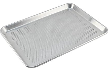 Gralara Plateau de Four de Plateau de Plaque de Boulangerie de Plaque perforée en Aluminium, Facile à Nettoyer, Plaque de Cuisson de Plaque à Biscuits pour la, 46x33cm