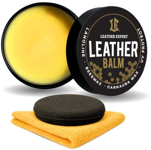 Natürliche Lederpflege mit Bienenwachs 300ml und angenehmem Vanilleduft – Lederbalsam schützt vor Rissen und Feuchtigkeit – Leather Conditioner ohne Alkohol, besonders sanft zur Haut
