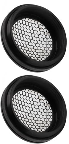 Langlebige Lautsprecher Grillsabdeckung - 2pcs Autolautsprecher Abdeckung Deckengrill Metallnetzschutz Beschützer Ersatz Runde OD 64 Mm - Lautsprecherschutz (Black)