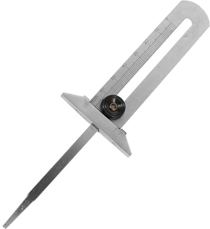FUNOMOCYA medidor de profundidad de la banda de rodadura medidor de profundidad de rosca de neumáticos indicador medidor profundidad neumático profundímetro neumático Silver