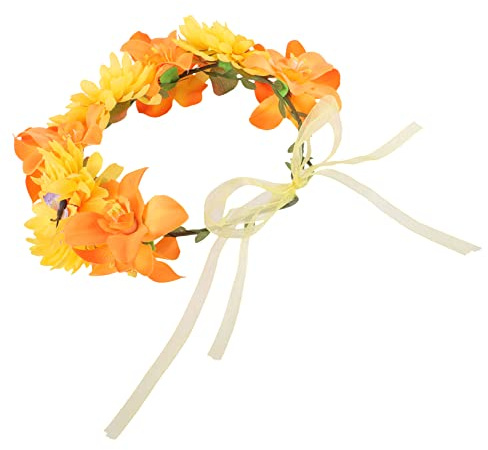 Happyyami Couronne De Fleurs Pour Fille -tête Floral Coiffe Couronne Artificielle Décoration Cheveux Mariage