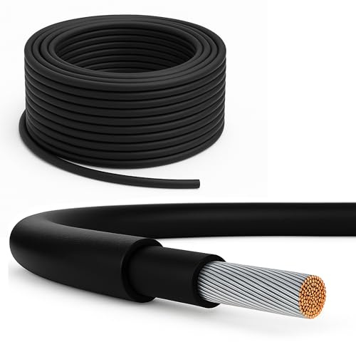 PremiumX Solarkabel 30m 6mm² H1Z2Z2-K - 1500V DC Solar Kabel - verzinntes Kupfer - UV-beständig & flexibel - PV Solarleitung für Solaranlage, Modul, Wechselrichter - Schwarz