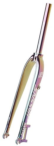 JNTFNE Fourche Avant Rigide VTT 26, 27,5 et 29 Pouces, Frein à Disque, Tube Droit 1-1/8, Alliage d'aluminium ultraléger, QR 9 x 100 mm (Couleur : Multicolore, Taille : 26)