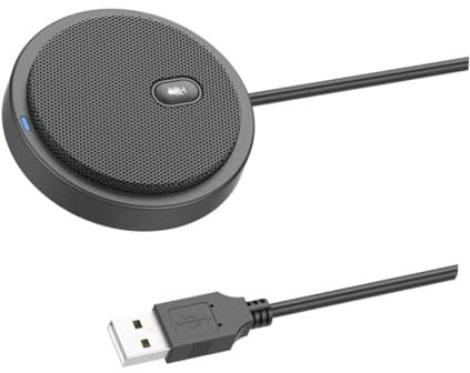 HOLIDYOYO Microfono Condensatore Filo per Computer e Laptop, Unidirezionale Filtro Antivento, Supporto Treppiede in Plastica e Metallo, per Registrazioni