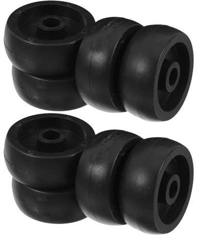 TOPPERFUN Ruedas Giratorias para Equipo de Fitness 8 Piezas Ruedas de Repuesto de 48X8X20 MM PP para Rodillos de Gimnasio y Máquinas de Ejercicio Accesorio Práctico para Movilidad y