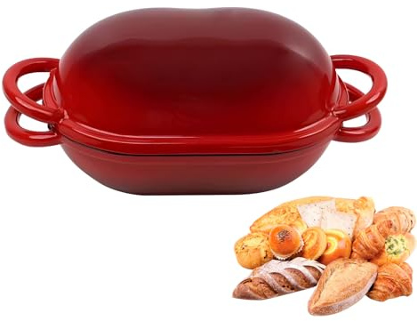Horno holandés esmaltado de grado profesional para hornear, estofar, estofar y servir pan de masa madre de hierro fundido esmaltado