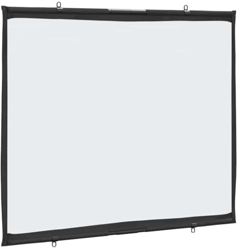 GeenYuu Beamer Leinwand 72 Zoll 4:3 mattweiß Polyester mit Eisenrahmen, tragbar, knitterfrei, für Wandmontage, Heimkino, Präsentation, Büro, Wohnzimmer, Outdoor Nutzung