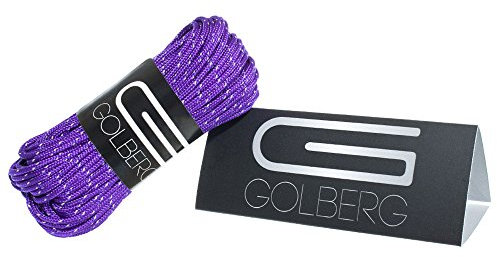 Golberg 1,8 mm Fluo Reflektierende 95Lb Paracord – viele Farben – 1,8 mm Kordel in 20 Meter – Perfekt für Spannseil, Zelt Seil, Camping, Wandern, Reflective Acid Purple