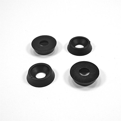 Ajile Kunststoff Senkscheibe Unterlegscheibe Rosette aus Polyamid SCHWARZ für M4 4 mm Metrishes Gewinde Senkkopfschraube - 50 Stücke - RVF104x50-FBA