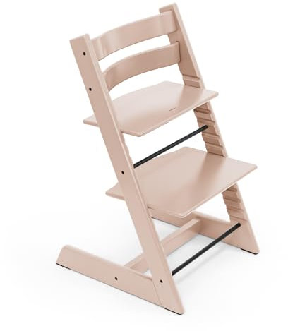 Stokke, sedia Tripp Trapp, rosa, regolabile, evolutiva, per neonati, bambini e adulti, pratica, comoda ed ergonomica, design senza tempo