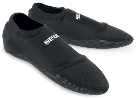 SEAC Scapin Calzini in Neoprene per Piscina, Acquagym, Acquafitness e per l'Utilizzo con Pinne da Sub Unisex Adulto Nero 34/35 EU