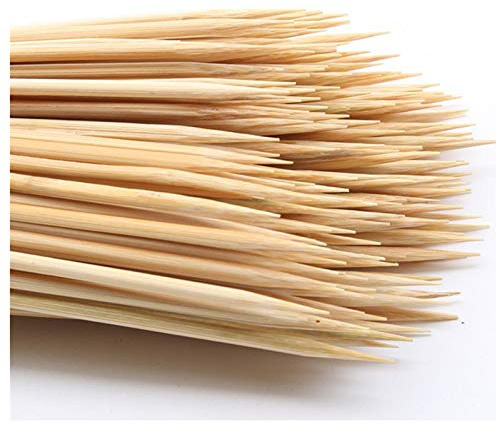 DTmasao 200PCS 12 inch Bamboo Skewers for Wooden Sticks， BBQ，Appetiser，Fruit，Cocktail，Kabob，Chocolate Fountain，Grilling，Kitchen，Crafting and Party. Φ=3mm, More Size Choices 6/8/10/12/36