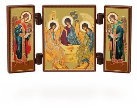 NKlaus - Heilige Dreifaltigkeit - christliche Ikone - Andrej Rubljow - Svjataja Troica kleine reise Altar 36150