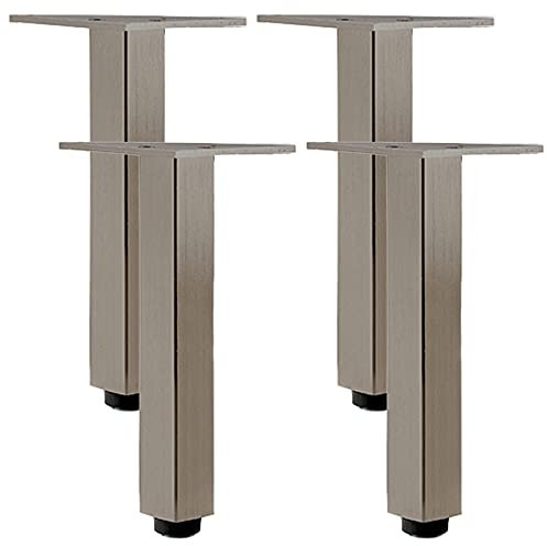 NMDCDH Möbelfüße Metall Tischbeine Höhenverstellung Höhe 0-6 mm, für Schrank Schlafsofas Tischschrank DIY Möbelfuß Sofa Fußsockel Fuß, 4 Stück(Größe: 35cm/13.8in)