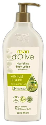 Dalan d´Olive Pure Olive Oil Pflegende Körperlotion mit Spender - 6er Pack x 400m