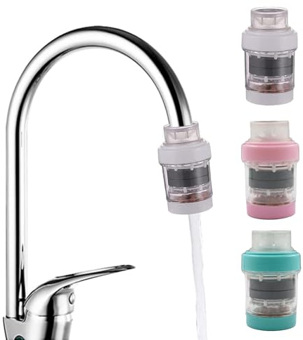 3 Pack Water Filter for Sink, Magnet Faucet Filter, Kitchen Faucet Water Filter, Activated Carbon Water Purification Filter, Faucet Mount Filters Suitable for Standard Faucet
