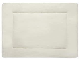Jollein Krabbeldecke für Baby - Basic Knit, Ivory - Laufgittereinlage - 75x95 cm - Spieldecke Baby - Elfenbeinfarben