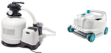 Intex - 26652FR - Filtre À Sable SX3200 10M³/H Pour Piscine Jusqu'À 65M³ & Nettoyeur de piscine automatique Zx300 Deluxe