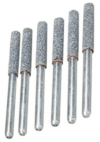 6Pcs 20mm Length 4mm Diamond Grinding Stone Tools Kit 12 Volt Chainsaw Chain Sharpener