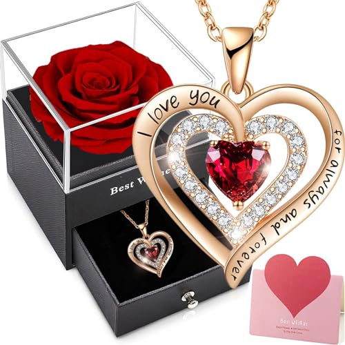 Rose Eternelle,Vraie Rose Préservée,Fleurs Conservée Stabilisée Rouge,Boîte Fleurs Romantique pour Fête des mères Saint-Valentin Fête des grand-mères Jour Noël Mariage Anniversaire Amies Épouse Cadeau