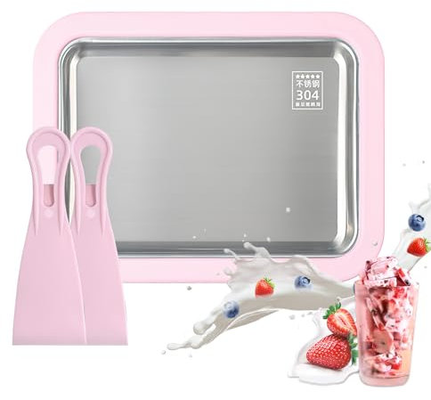 ZoneYan heladeras hacer helado, maquina hacer helados, maquina de hacer helados, maquina helados soft, ice cream maker, (Rosa)