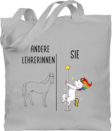 Shirtracer - Baumwolltasche - - Taschen - Andere Lehrerinnen Sie Dabbing Einhorn | Abschlussgeschenk Lehrerin Abschiedsgeschenk Lehrerinnen Geschenk Weihnachten