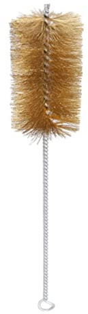 Grendly Cepillo de alambre de cobre para limpieza de chimeneas, cepillo de alambre de cobre, cepillo de óxido, cepillo de tubo de pulido, diámetro de 50 mm