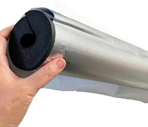 Frostschutzisolierrohr Für Den Außenbereich Schaumstoff Rohrisolierung, Schlauch Rohrdämmung Schaumstoff ID 22-110mm Flexibler Isolierschlauch, Selbstklebend Frostschutz Rohrisolierung(ID110mm xT20mm)